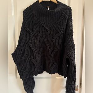Free People cable knit, long sleeve sweater
